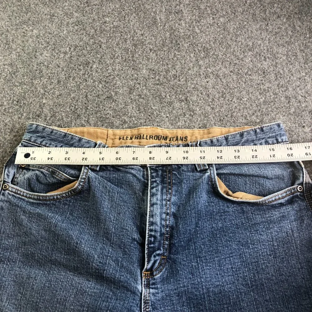 Duluth Trading Jeans Men 32x30 Blue Ballroom Double Flex Carpenter Work Stretch - Picture 4 of 10